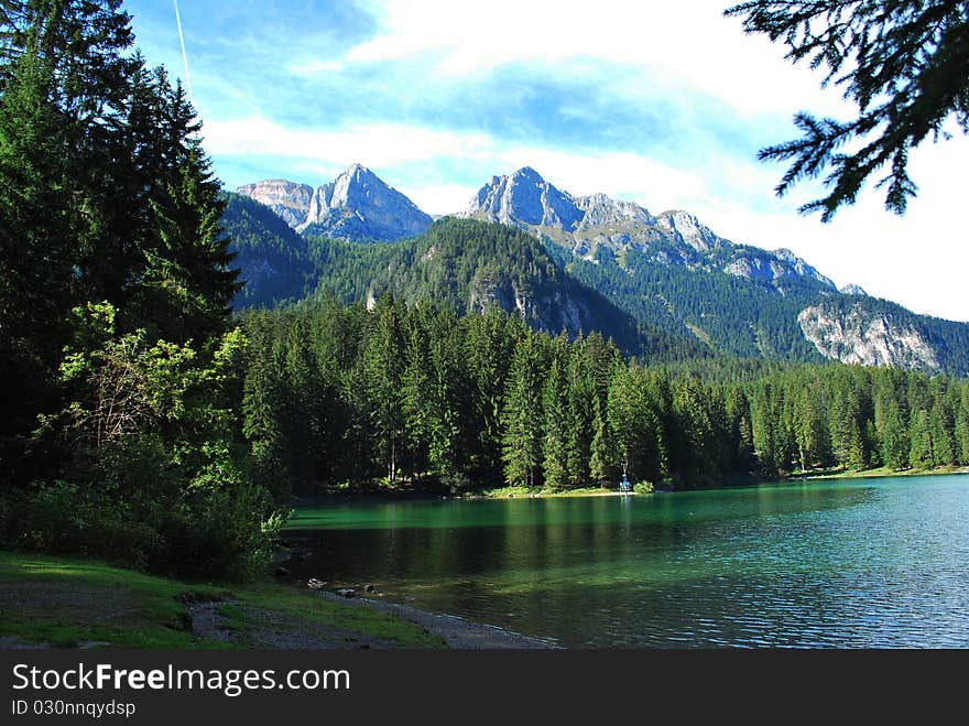 Tovel Lake on Alps