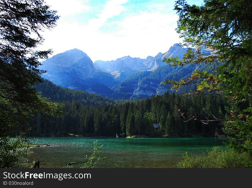 Tovel Lake on Alps