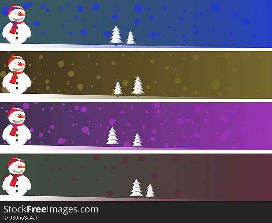 Christmas banner set eps8