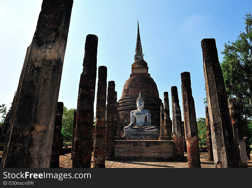 Old temple in Sukhothai historical park