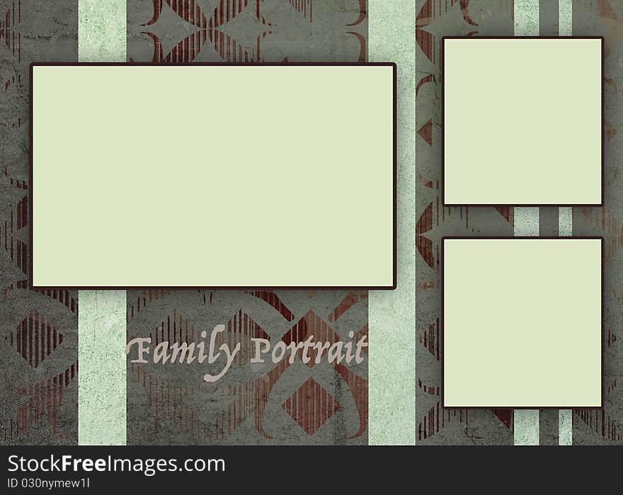 Modern family picture frame.Template. Modern family picture frame.Template