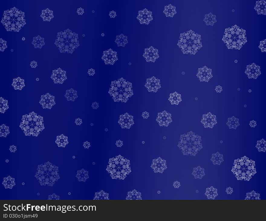 Christmas snowflakes isolated against a red background