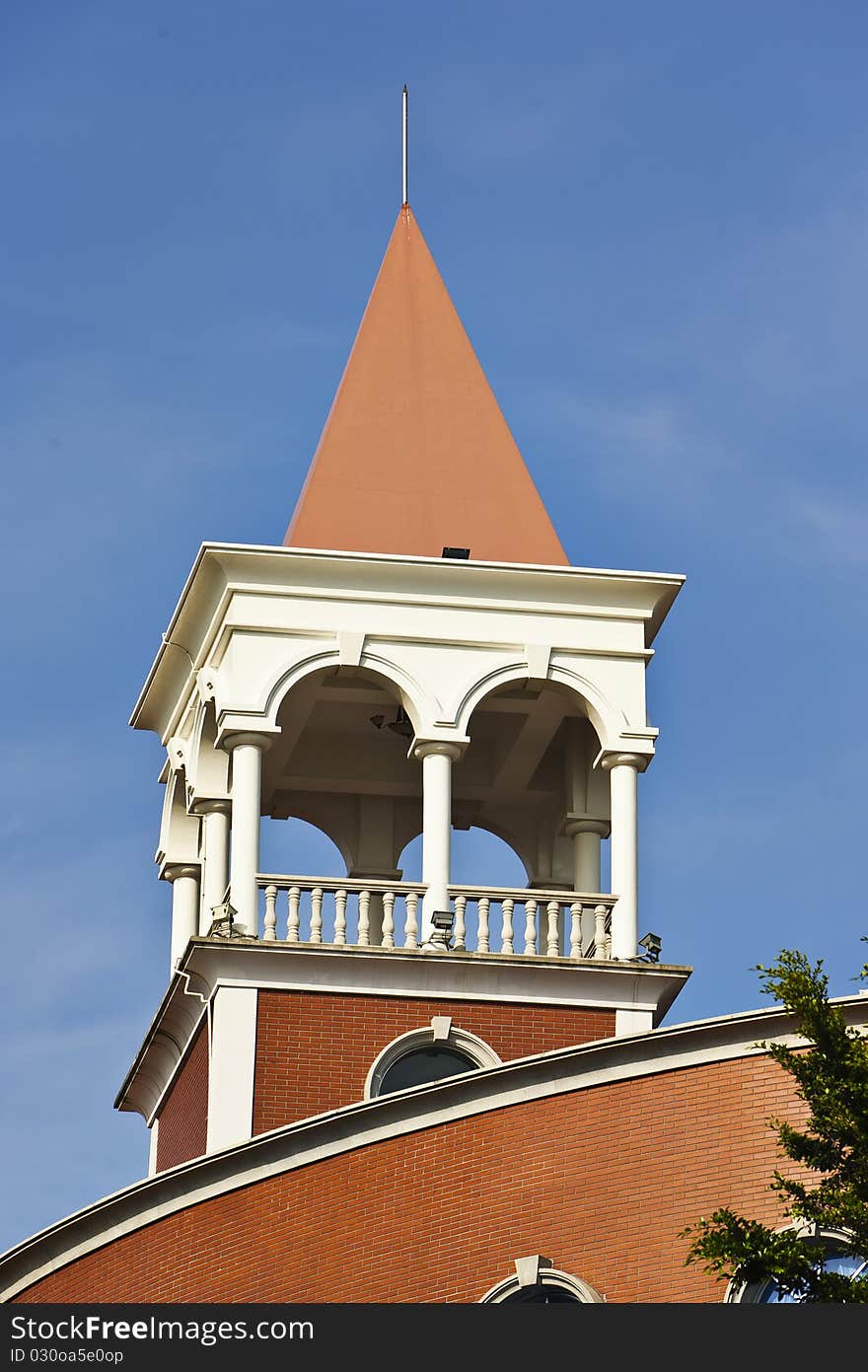 Hotel building with a red roof,xiamen china. Hotel building with a red roof,xiamen china.