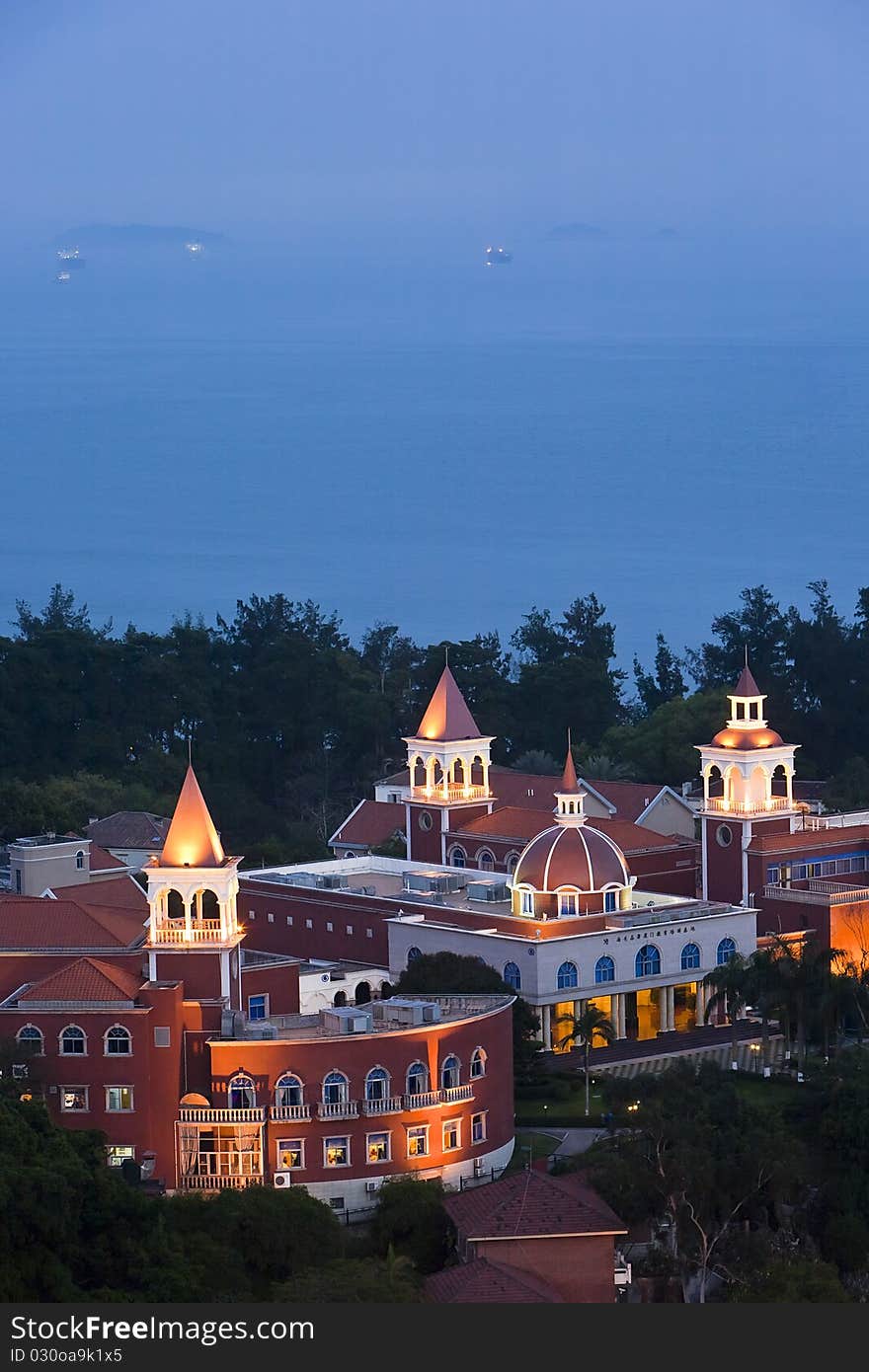 An image of big city near blue sea,xiamen,china. An image of big city near blue sea,xiamen,china.