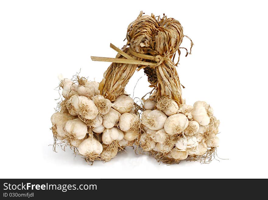 Garlic isolated on white background