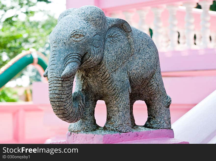 Elephant Statue Made From Stone