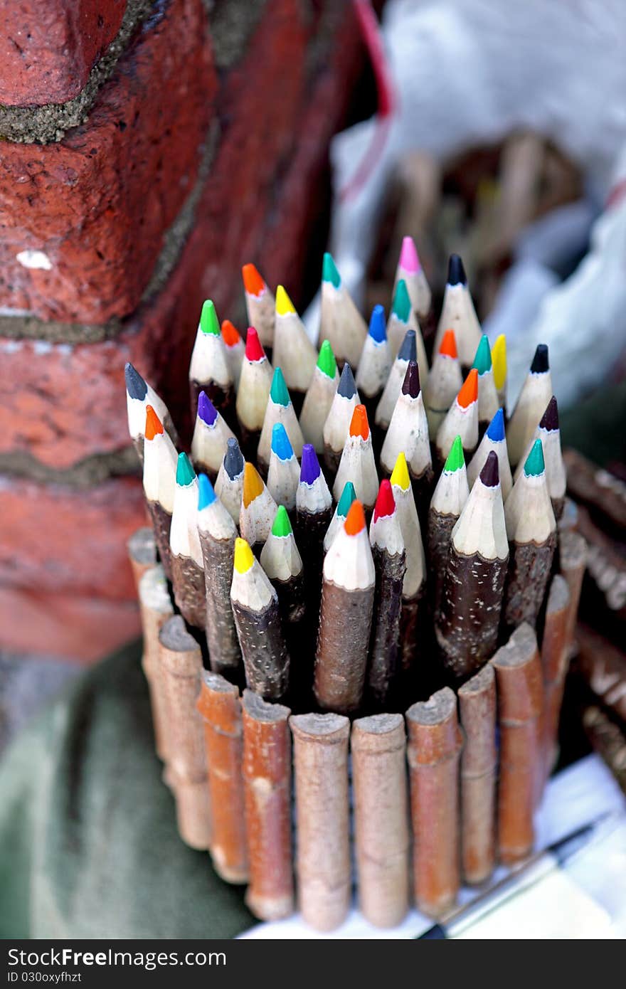 A very old color pencils