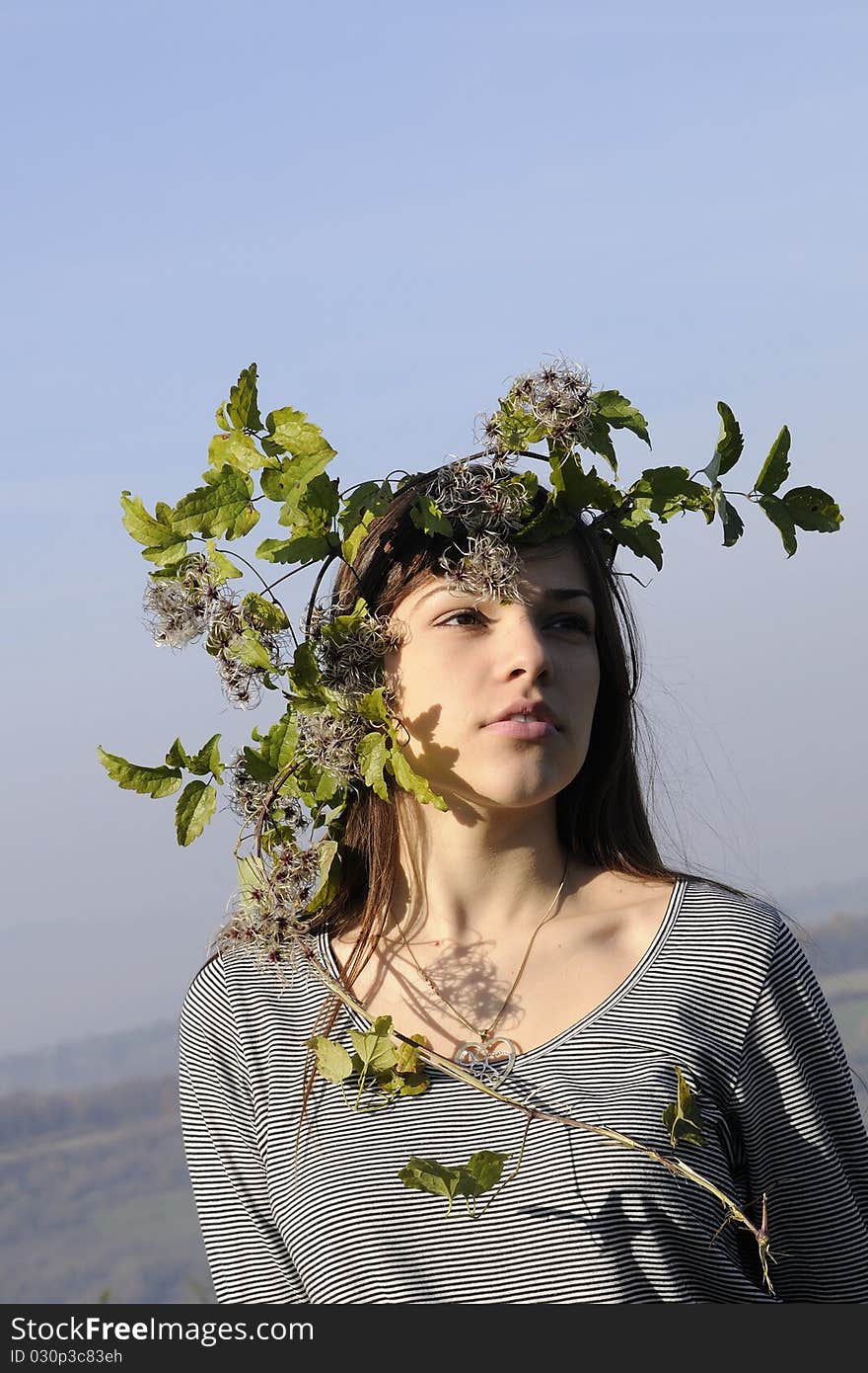 Portrait Of Woman With Wreath