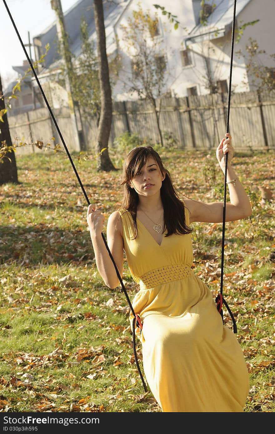 Woman having fun outside