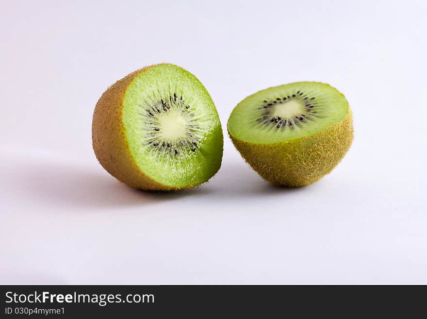 Kiwi fruit isolated on white