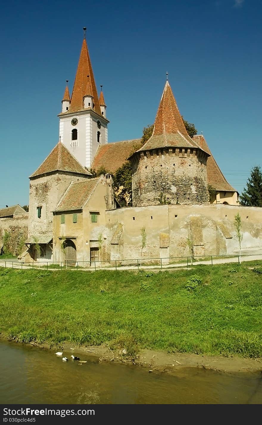 Fortified church of Cristian, Sibiu county. Transylvania, Romania. Fortified church of Cristian, Sibiu county. Transylvania, Romania.