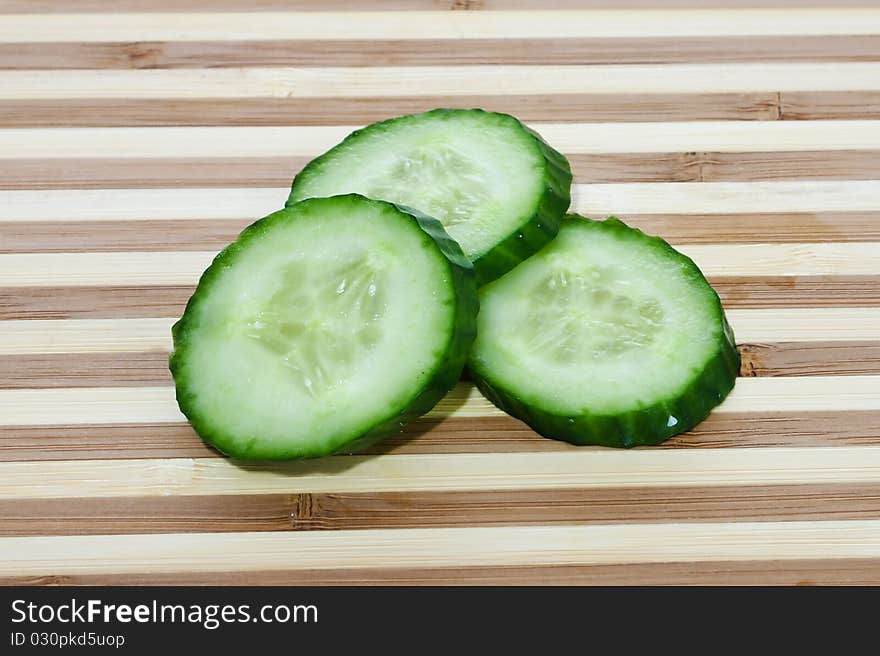 Fresh slices of cucumber natural