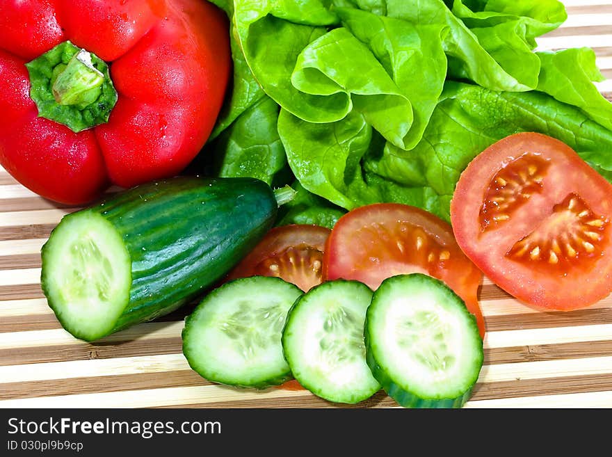 Vegetables isolated on white background