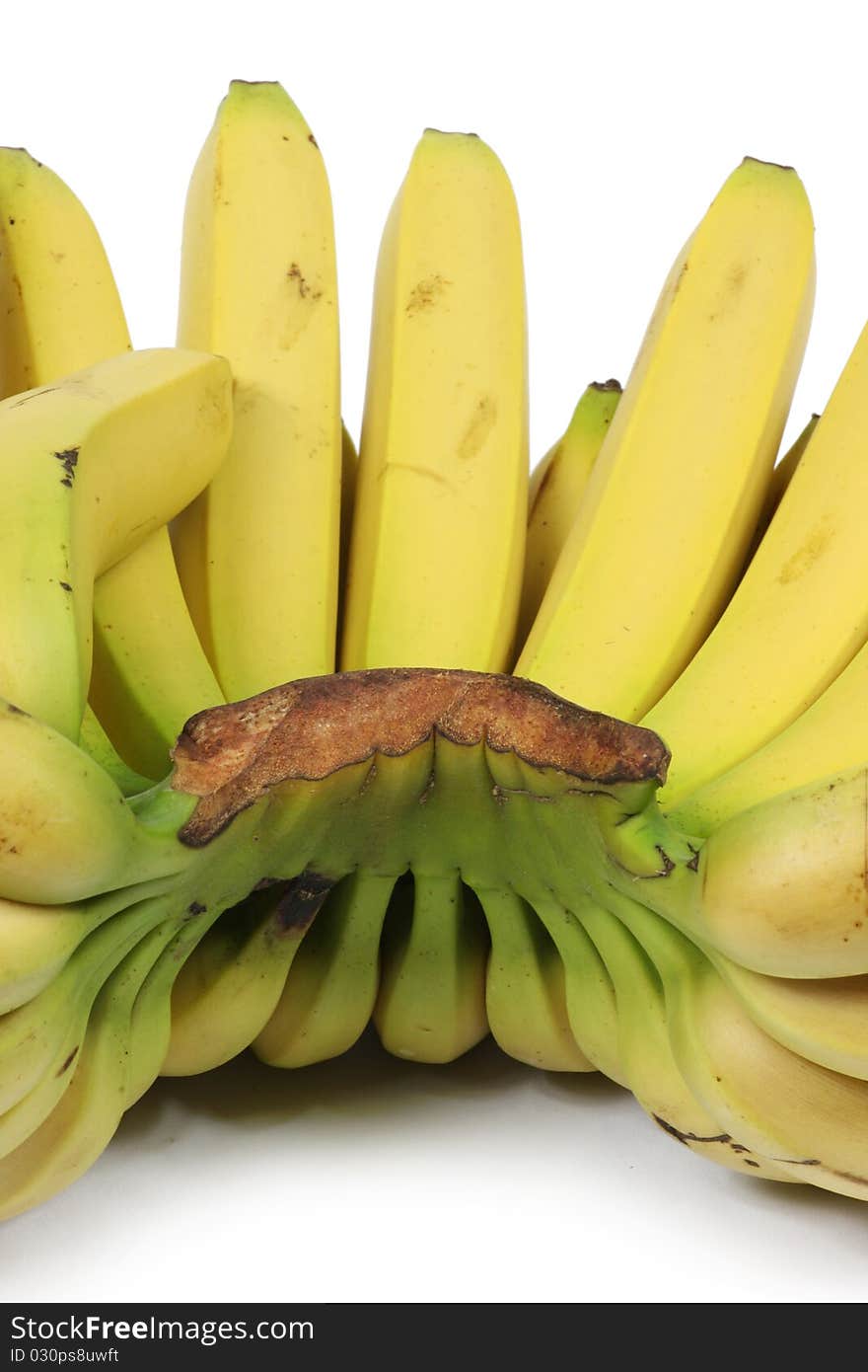 Bunch of bananas isolated on white background