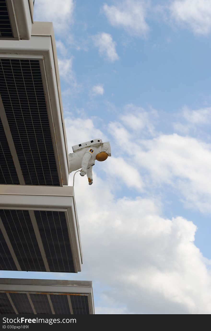 An Astronaut model peeking down at you. An Astronaut model peeking down at you.