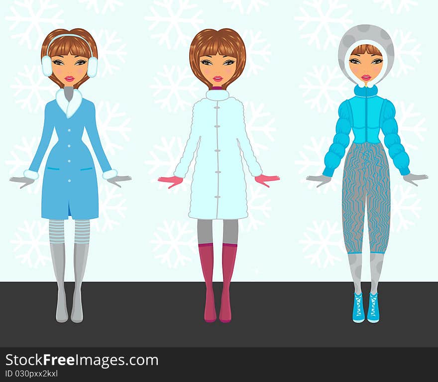 Winter Paper Dolls