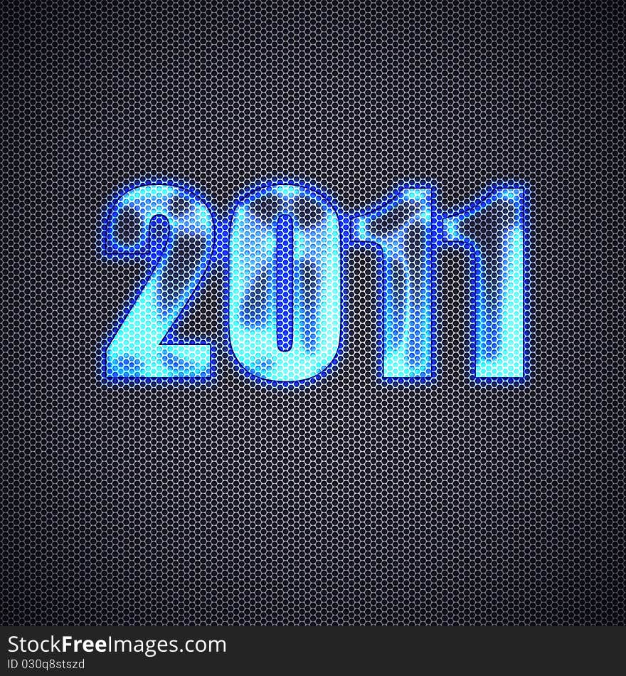 Happy new year 2011. High resolution 3d illustration. Calendar.