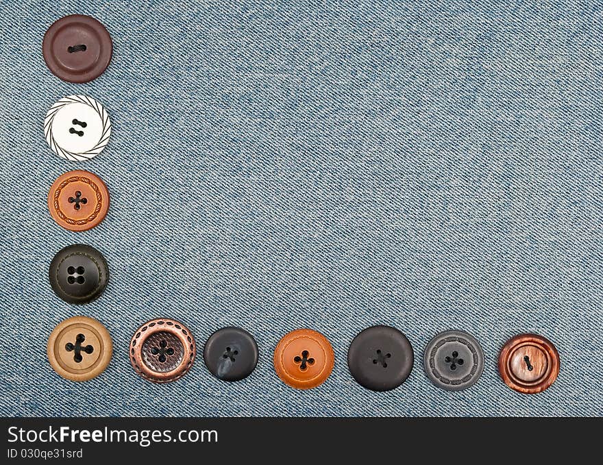 Buttons on jeans. Texture for design