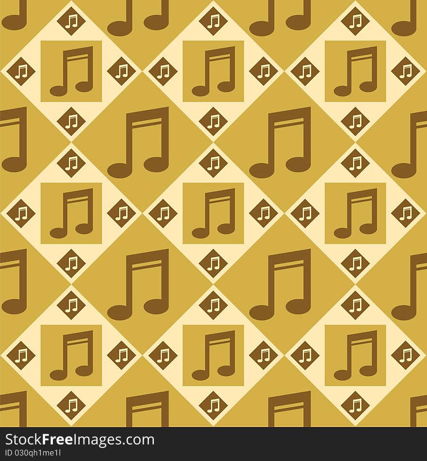 Cute colorful pattern with musical notes. Cute colorful pattern with musical notes