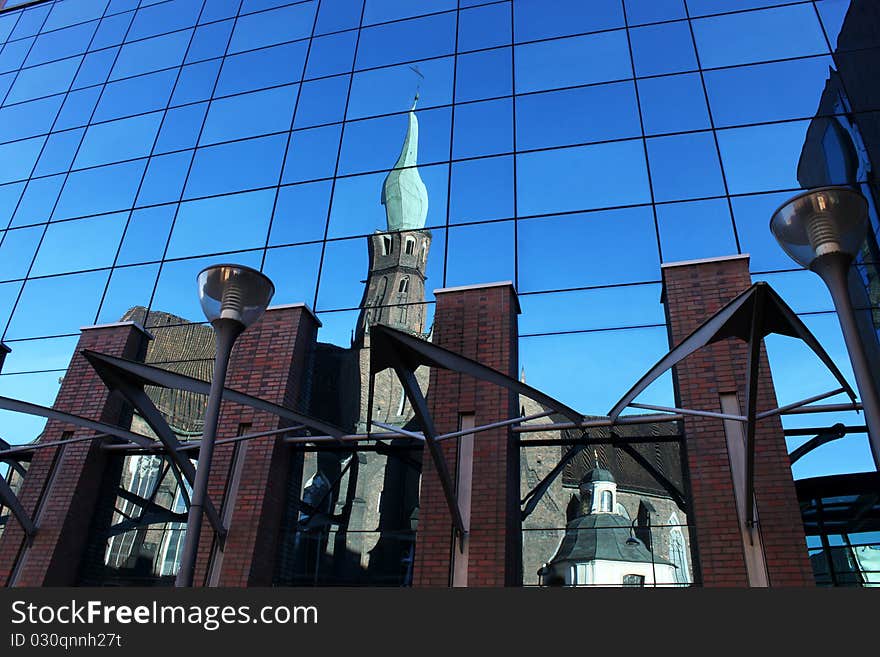 Old in the new. New and old buildings intermingle and coexist. In the old town draw up new accents. Old in the new. New and old buildings intermingle and coexist. In the old town draw up new accents.