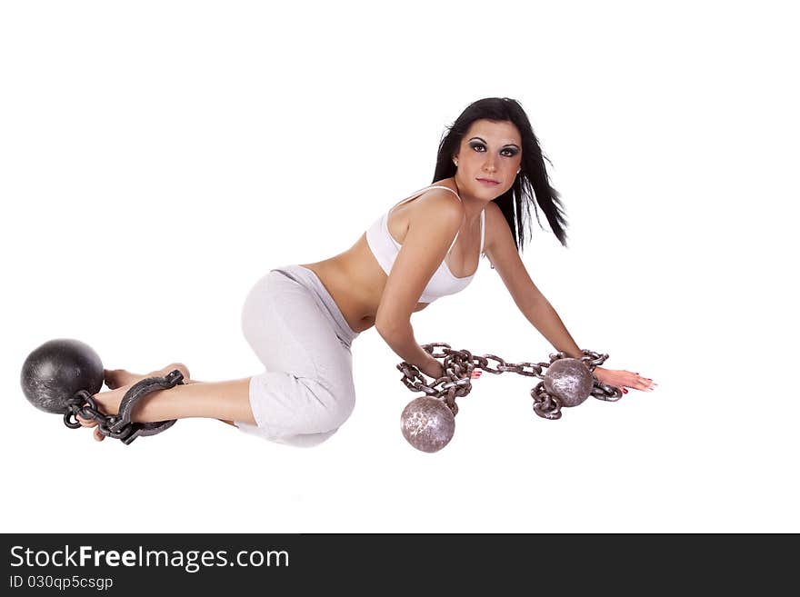 Woman All Chained Up