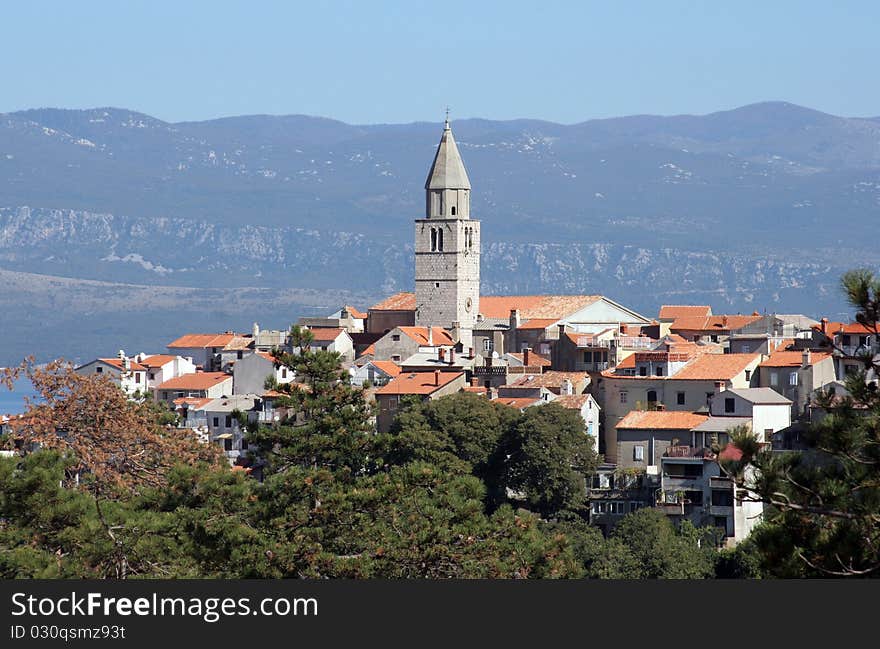 Vrbnik, Coastal Town in Croatia. Vrbnik, Coastal Town in Croatia