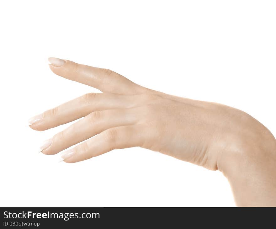 Gesturing of woman hand. Skin-care. Female arms. Gesturing of woman hand. Skin-care. Female arms