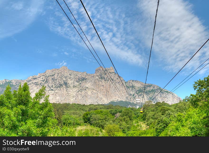 Cableway to Ai-Petri mountain