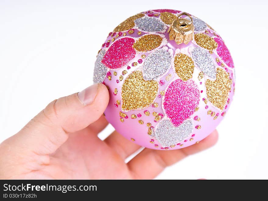 Single pink decoration ball