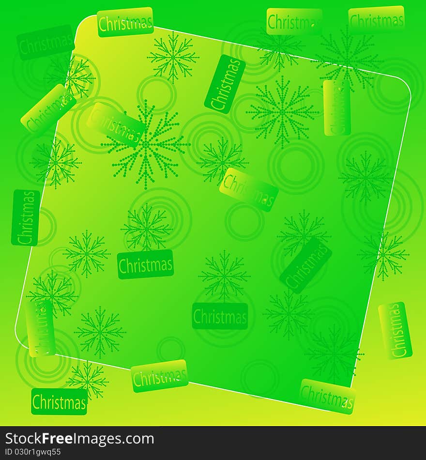 The light green Christmas background. The light green Christmas background