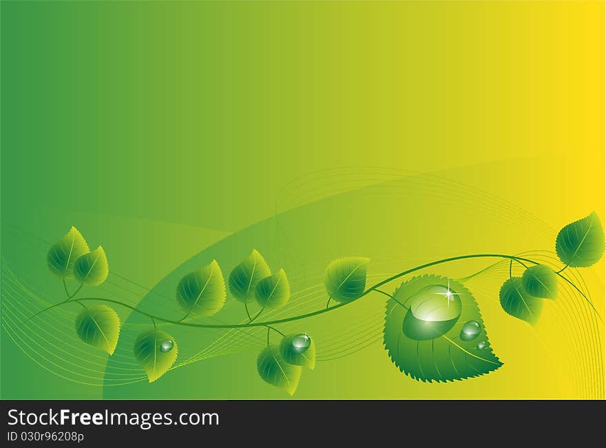 Sparkling Leaves Background