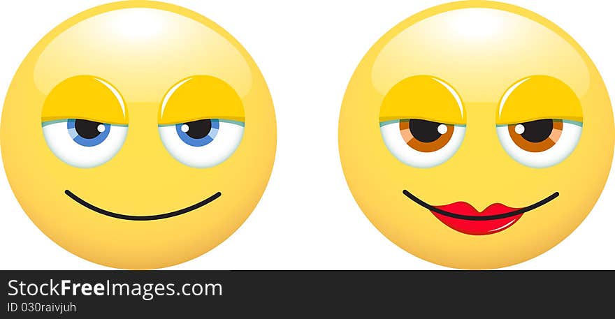 Smileys man and woman