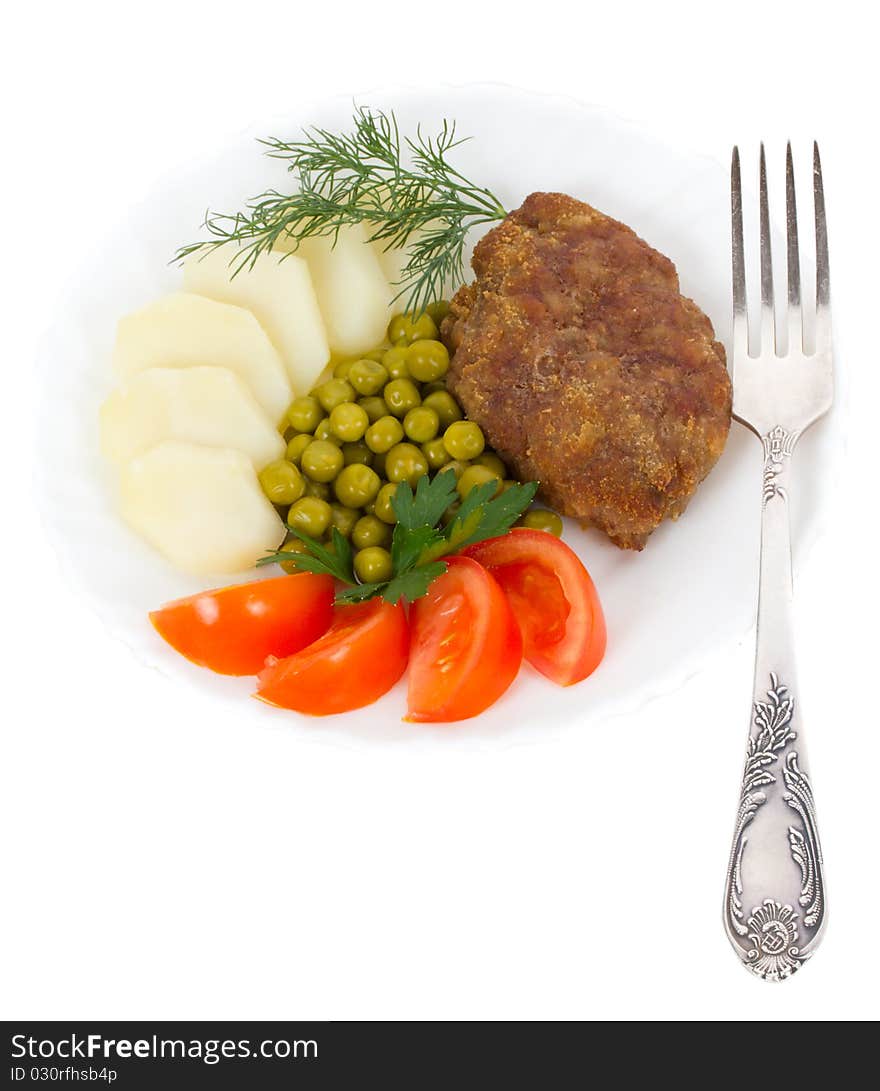 Schnitzel with vegetables