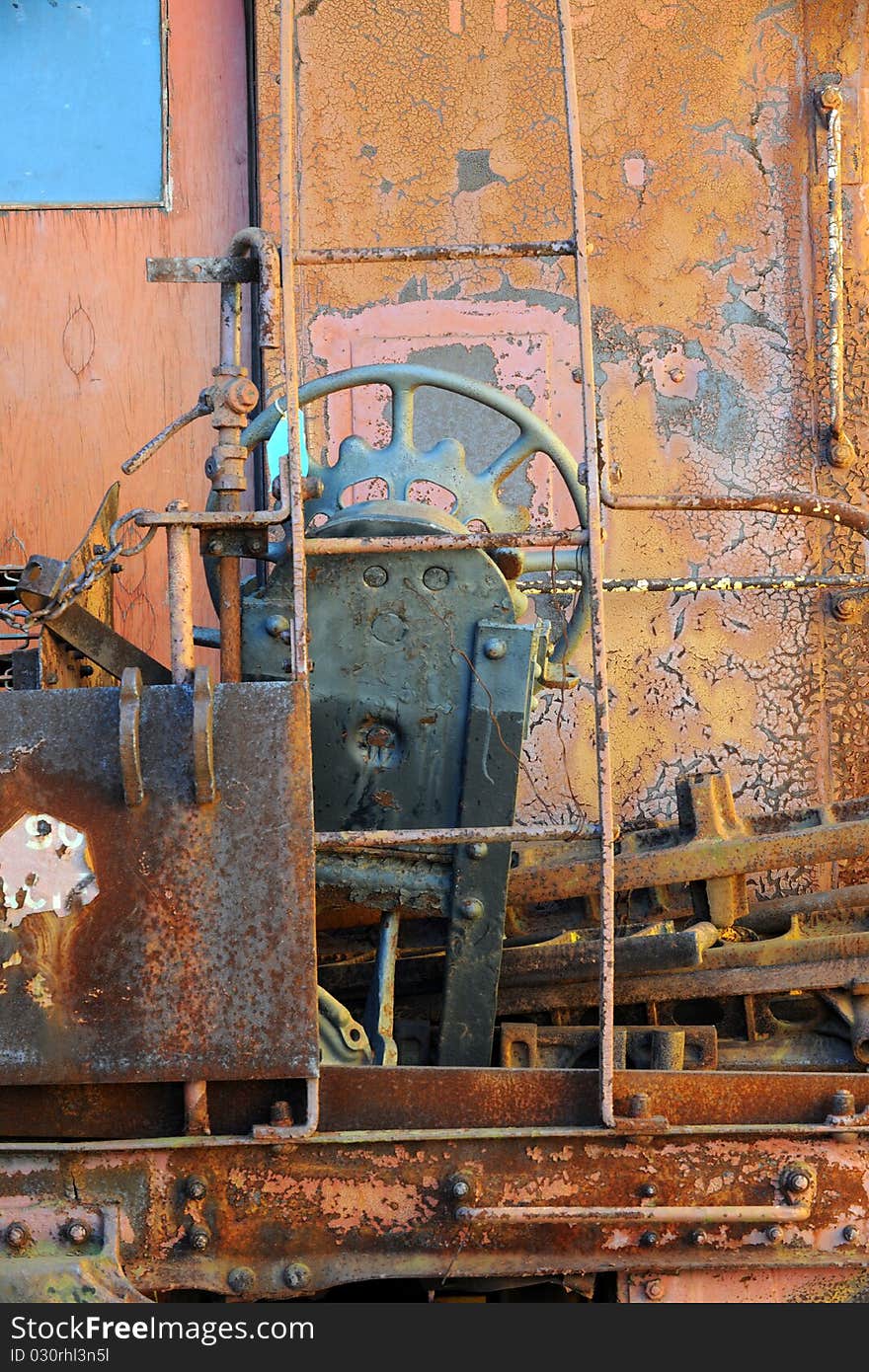 Abstract View of Back of Vintage Train