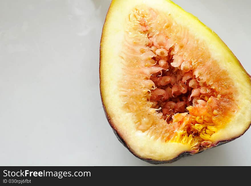 Fig Fruit Cut In Half