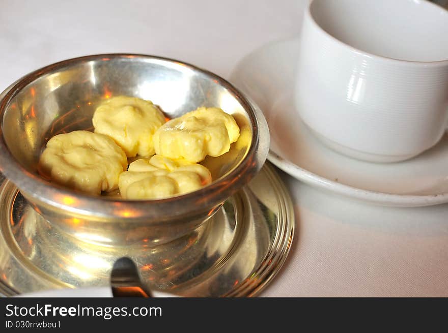 Butter Pieces In Container