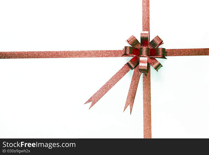 Red Bow On White