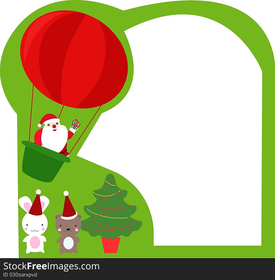 A cute christmas frame,illustration