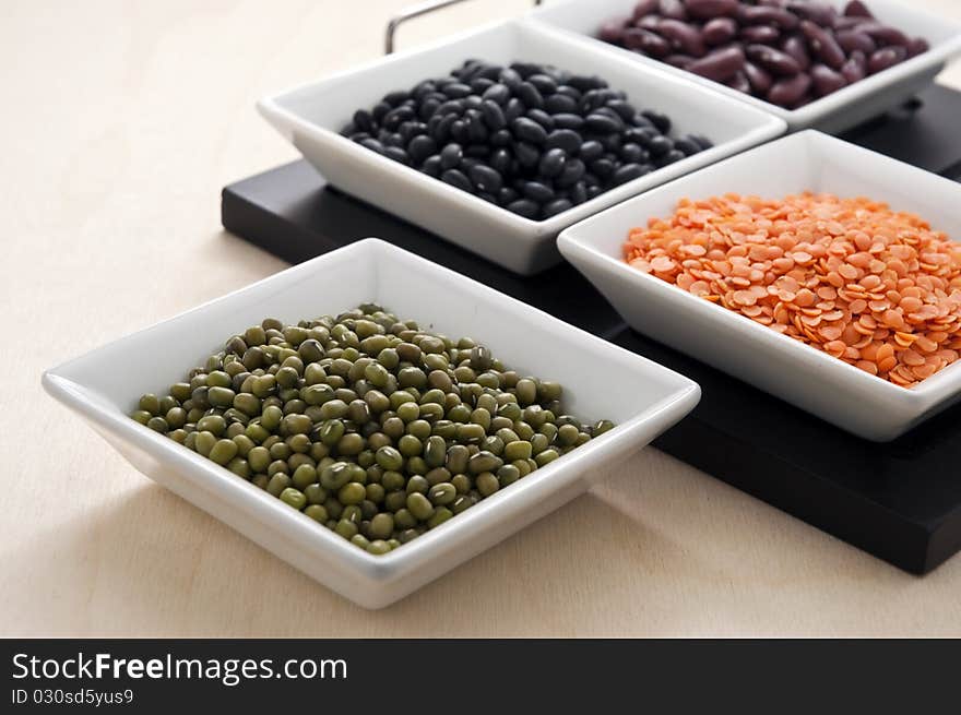 Of green beans in a ceramic container. Of green beans in a ceramic container