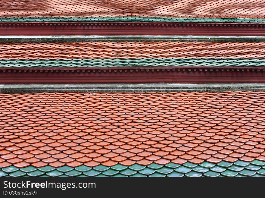 The roof of the temple in Thailand.