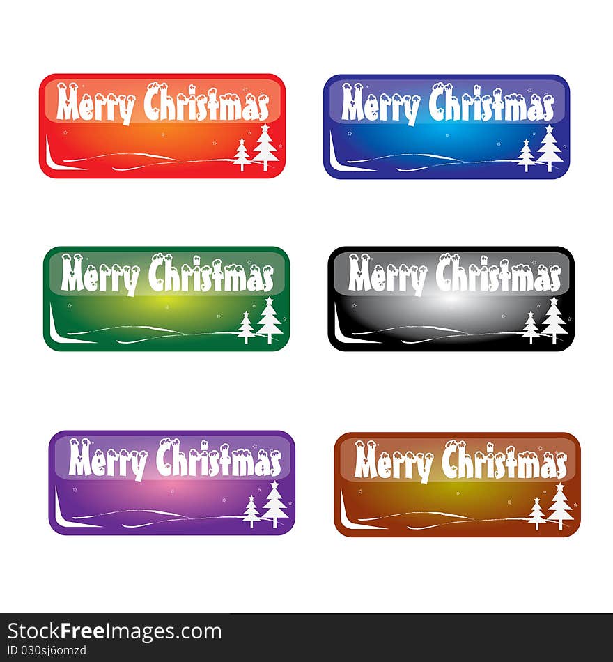 Christmas rectangle button