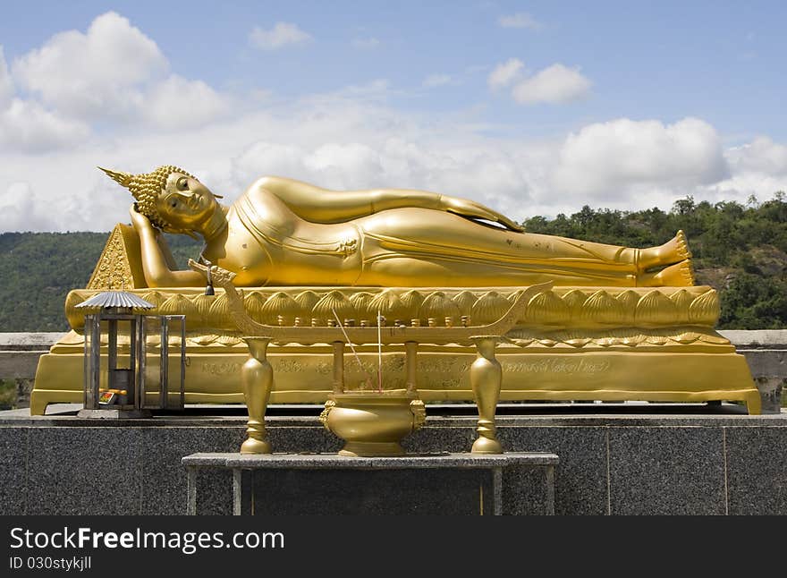 Reclining Buddha in  Hua Hin, Thailand