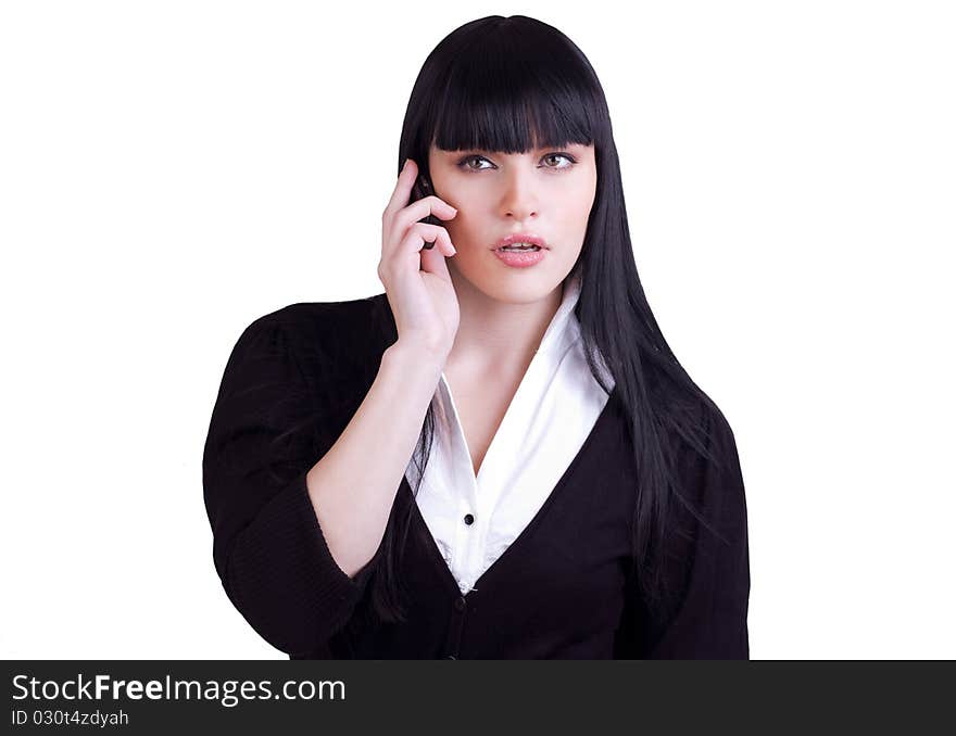 Young Business Woman Making A Phone Call