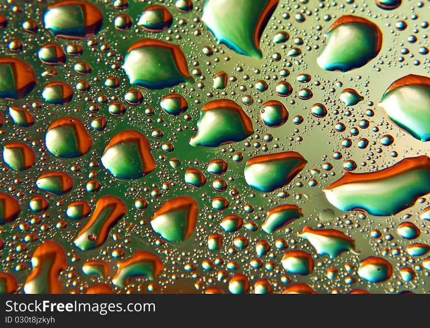 Background of bright yellow droplets. Background of bright yellow droplets