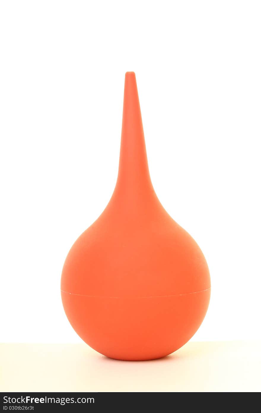 Child's nasal aspirator isolated on a white background. Child's nasal aspirator isolated on a white background