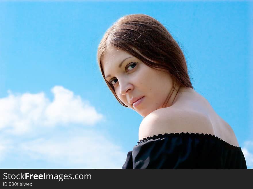 Woman and sky