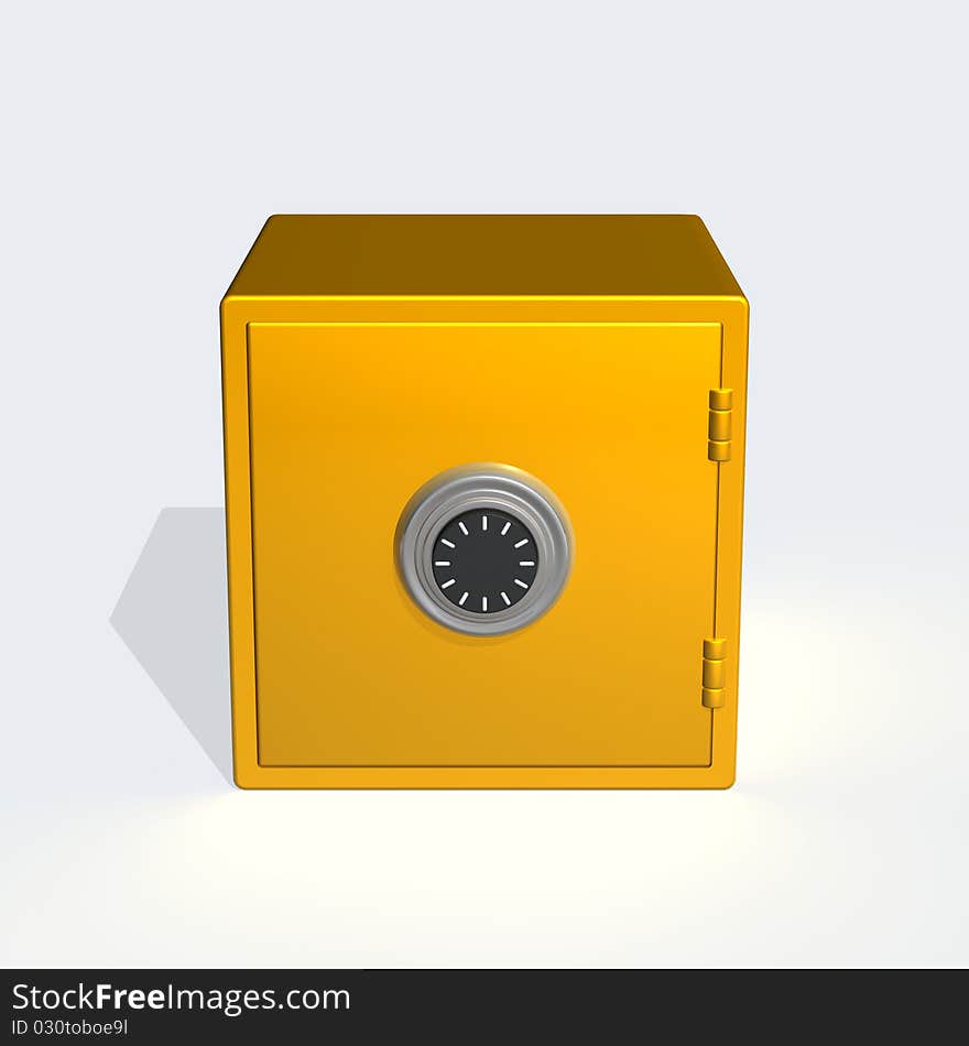 3d illustration of a coffer. 3d illustration of a coffer