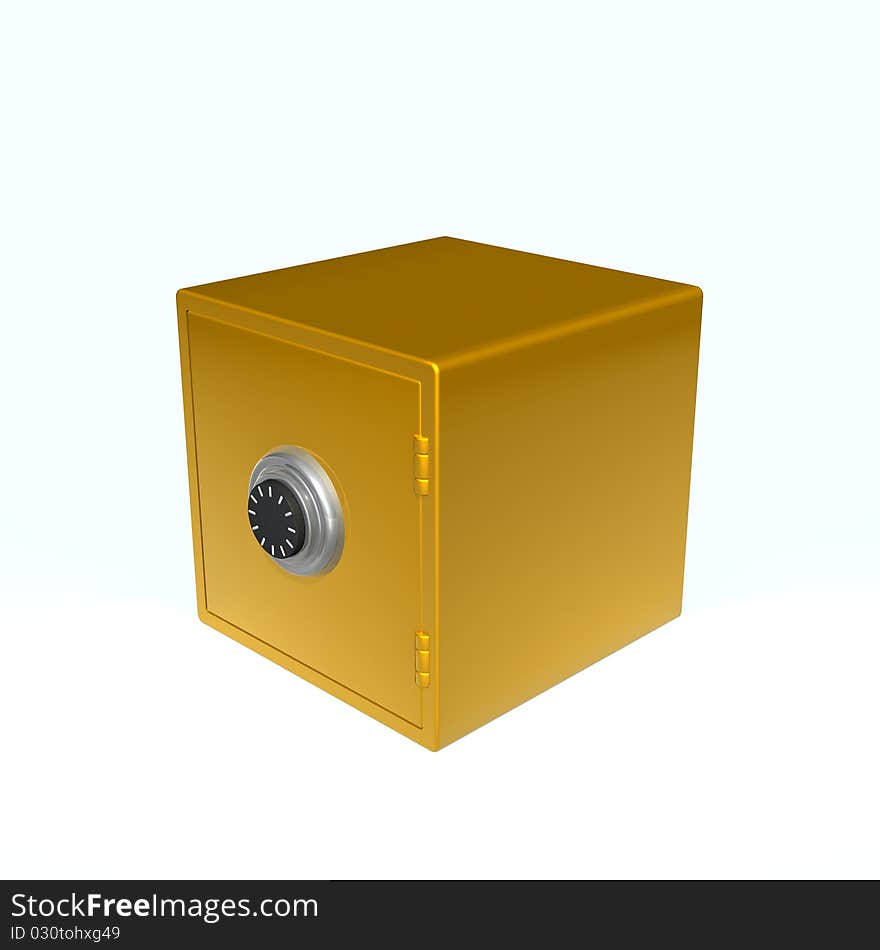 3d illustration of a coffer. 3d illustration of a coffer