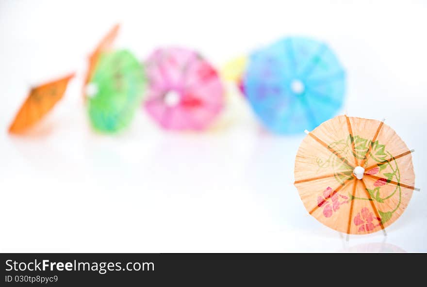 An umbrella on white background