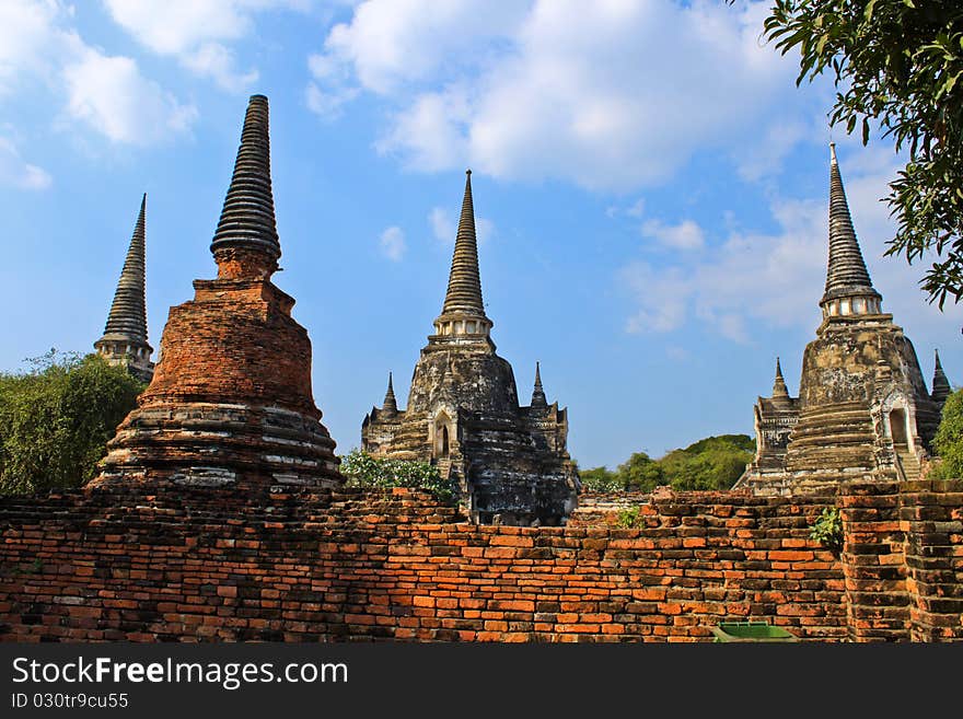 Ancient Pagoda-Ayutthaya Thailand